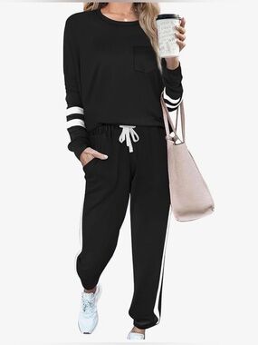 Cute Black And White Women's Sweatsuit